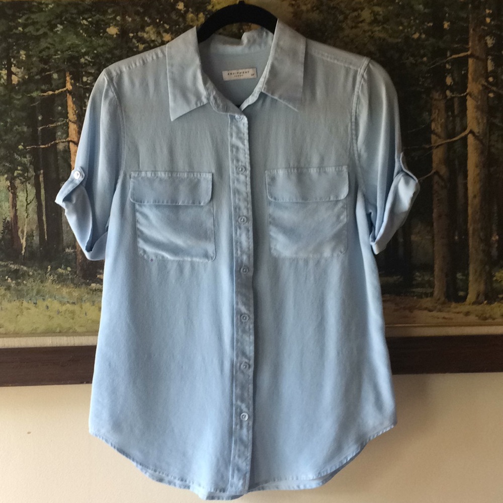 Equipment Baby Blue Button Up